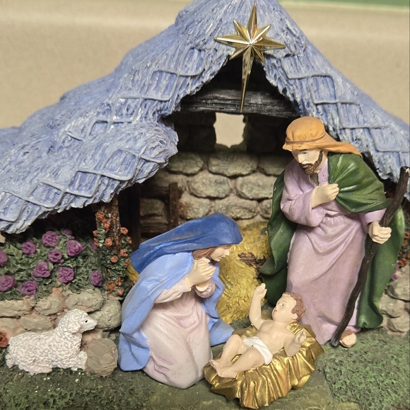 Thomas Kinkade Nativity Scene 2004 Teleflora Christmas Nativity Design - Picture 11 of 11